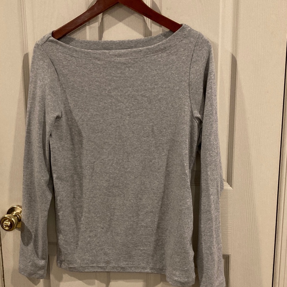 GAP Gray Boatneck Modern L/S Shirt